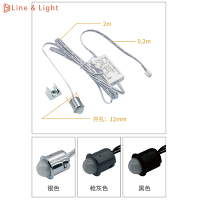 Meesterbesturing LED-licht met achteruitgang Mensenlichaamsensor met dimmingfunctie