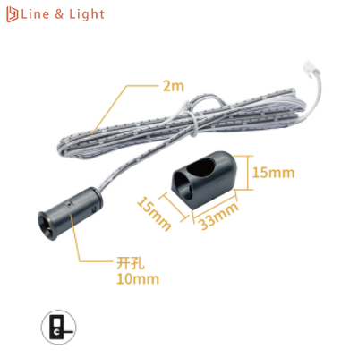 DC 12-24V LED-kast licht deurschakelaar ingedrukt / oppervlak draadloos deursensor